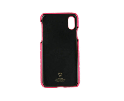 MCM Unisex Neon Pink Visetos IPhone X / XS Cell Phone Case