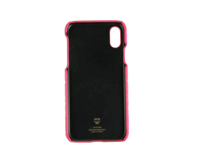 MCM Unisex Neon Pink Visetos IPhone X / XS Cell Phone Case MZE9AVI38QP001