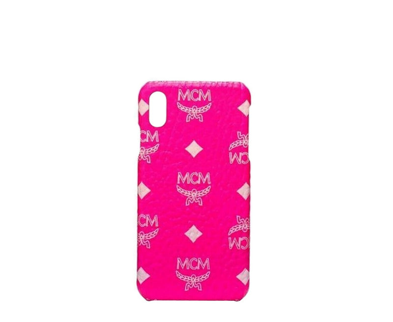 MCM Unisex Neon Pink Visetos IPhone XS Max Cell Phone Case