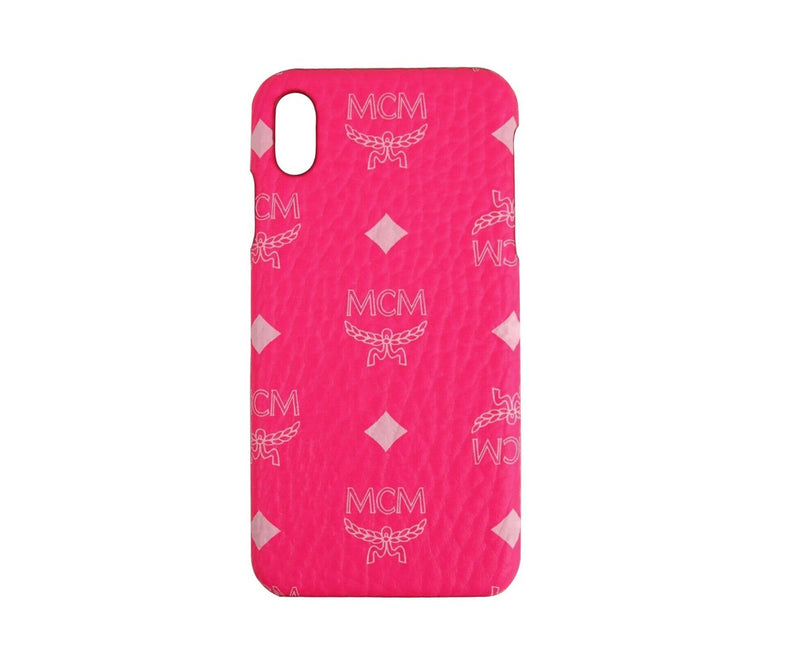 MCM Unisex Neon Pink Visetos IPhone XS Max Cell Phone Case