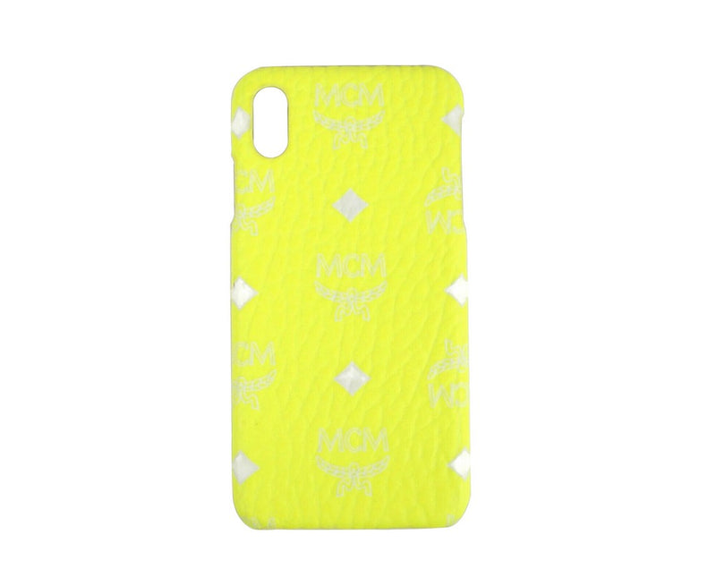 MCM Unisex Neon Yellow Visetos IPhone XS Max Cell Phone Case