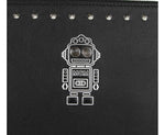 MCM Unisex Black Nappa Leather Studded Robert Wristlet Zip Pouch MZZ9SRO32BK001