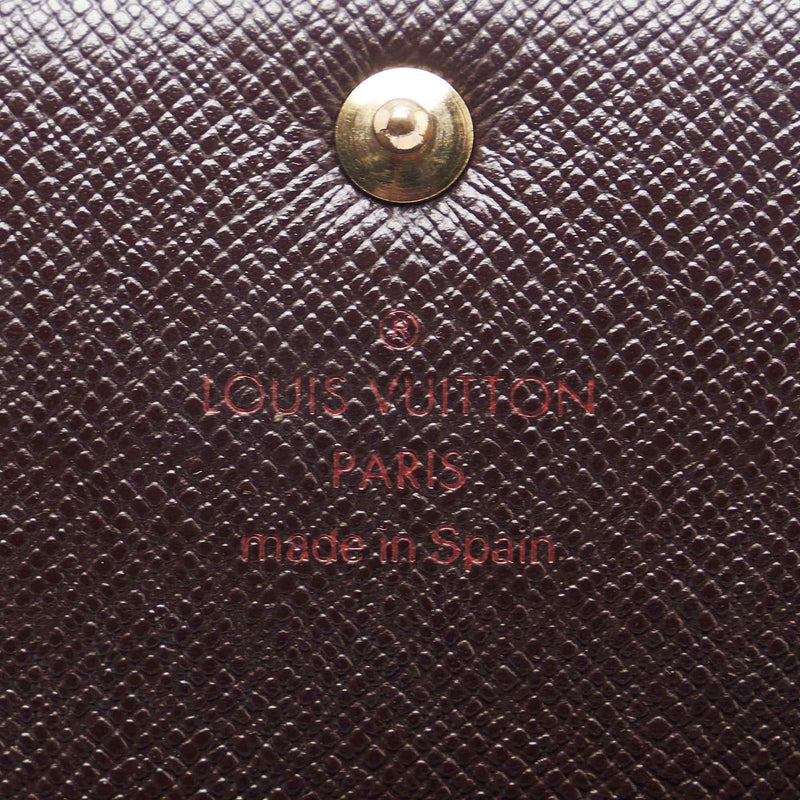 Louis Vuitton Brown Canvas Damier Ebene Sarah Wallet (Pre-Owned)