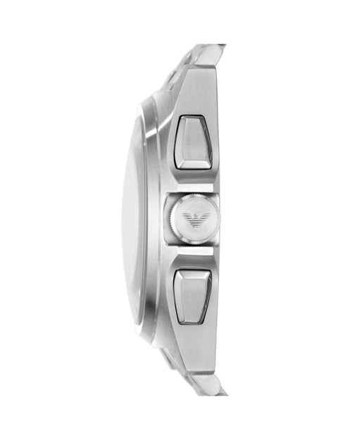 Emporio Armani Sleek Silver Chronograph Men's Timepiece