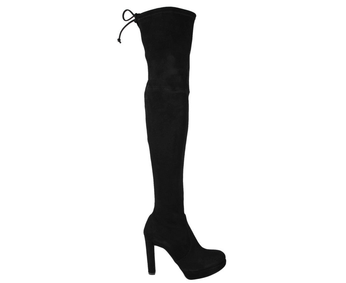 Stuart Weitzman Women's Plathighland Black Suede Over-the-knee Boot