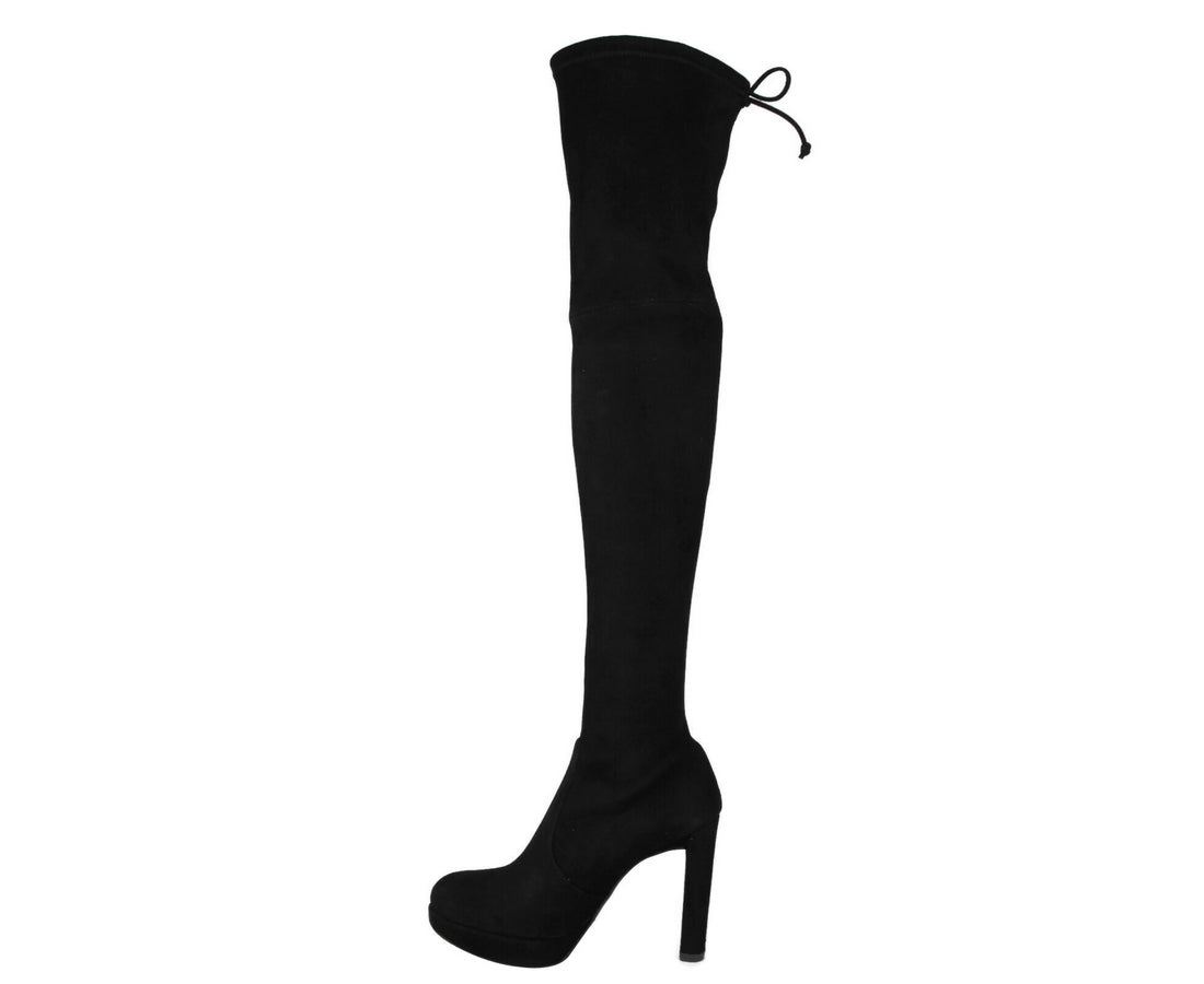 Stuart Weitzman Women's Plathighland Black Suede Over-the-knee Boot