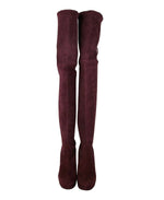 Stuart Weitzman Women's Bordeaux Suede Over-the-knee Platform Boot