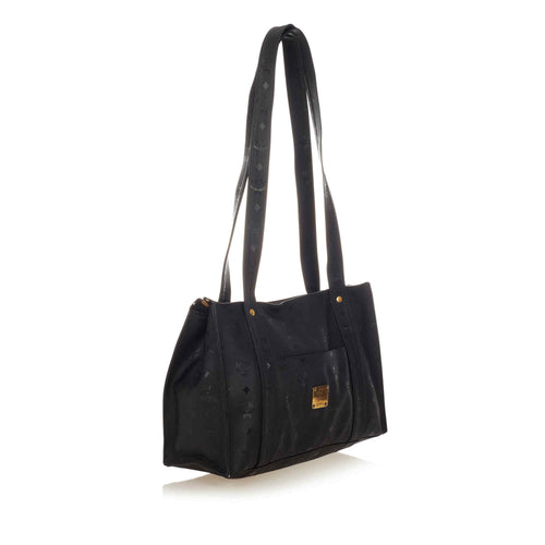 MCM Black Visetos Nylon Shoulder Bag (Pre-Owned)
