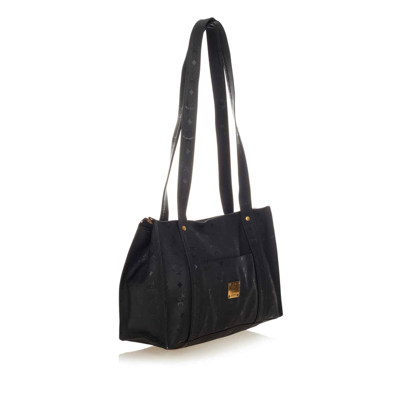 MCM Black Visetos Nylon Shoulder Bag (Pre-Owned)