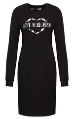 Love Moschino Chic Cotton Blend Logo Women's Dress