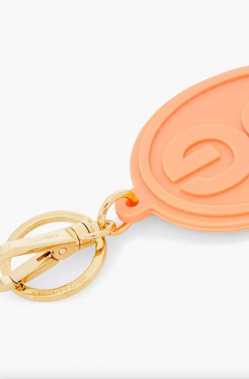 Dolce & Gabbana Elegant Orange Keychain with Gold Men's Hardware