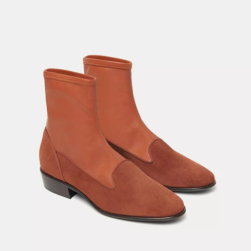 Charles Philip Elegant Suede Leather Ankle Women's Boots