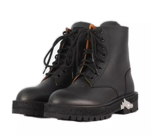 Off-White Black Leather Women's Boot