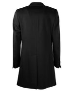Made in Italy Elegant Black Virgin Wool Men's Men's Coat