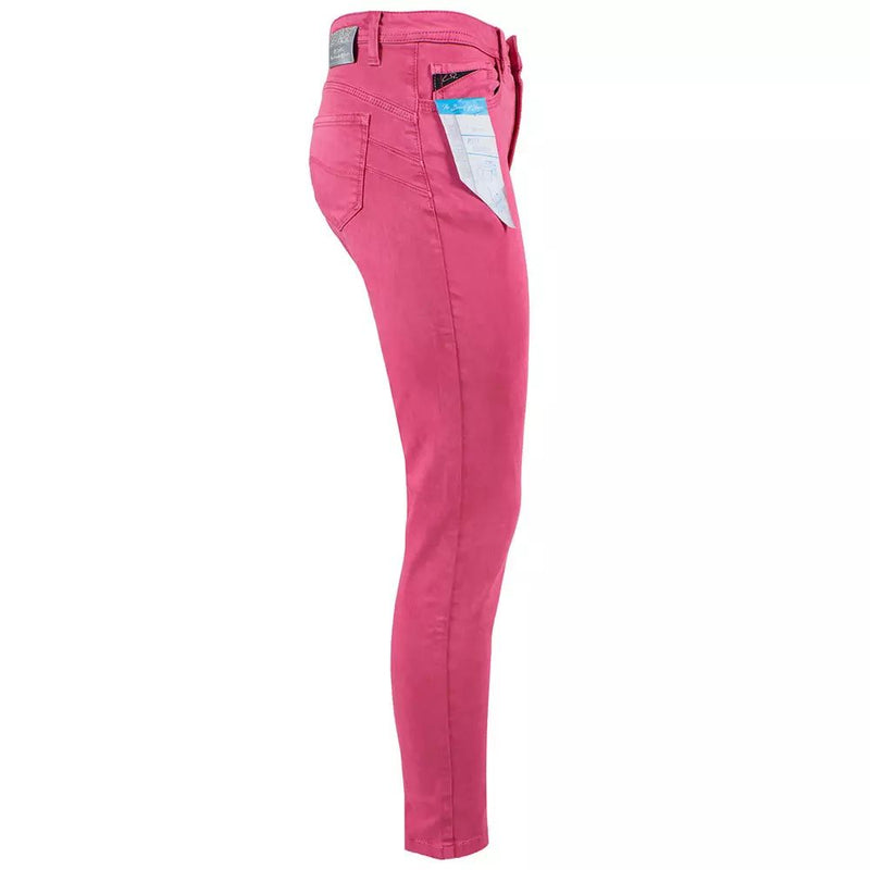 Yes Zee Chic Fuchsia Skinny Jeans with Mini Ankle Women's Slits