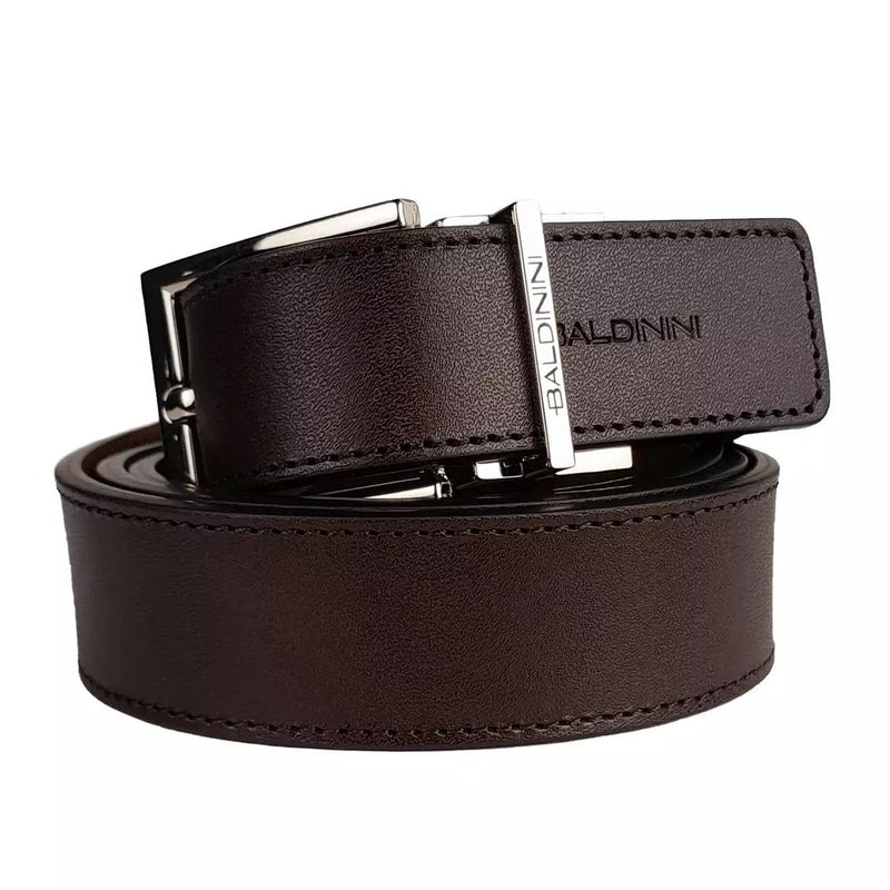 Baldinini Trend Reversible Calfskin Leather Belt in Rich Men's Brown