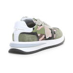 Philippe Model Chic Army Suede-Trimmed Fabric Women's Sneakers