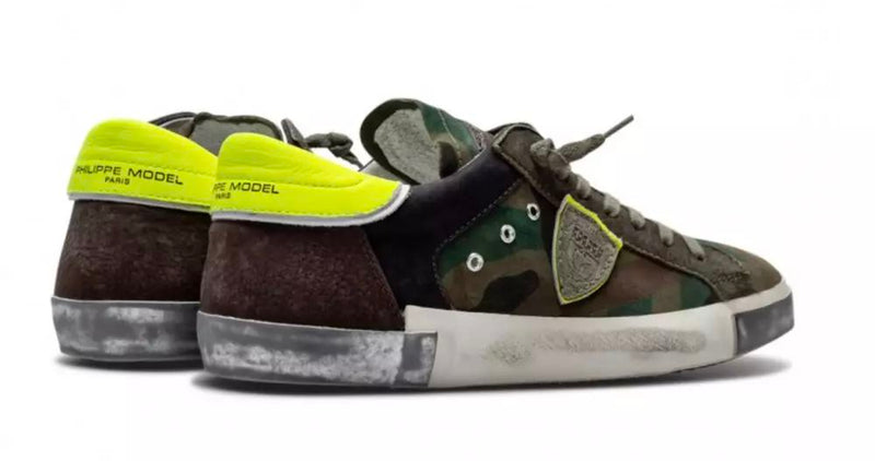 Philippe Model Army Chic Fabric Sneakers with Leather Men's Accents