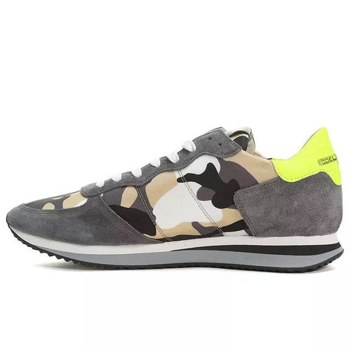 Philippe Model Army Chic Fabric & Suede Men's Sneakers