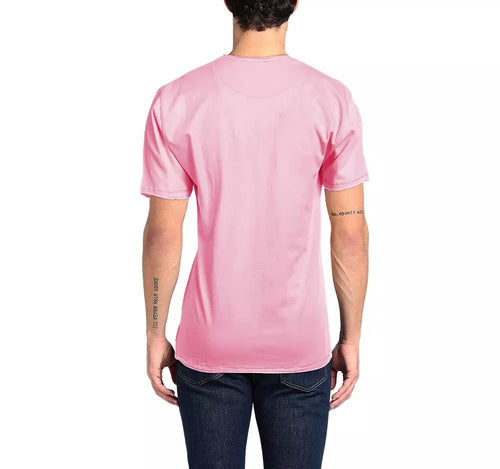Yes Zee Chic Pink Cotton Tee with Front Men's Print