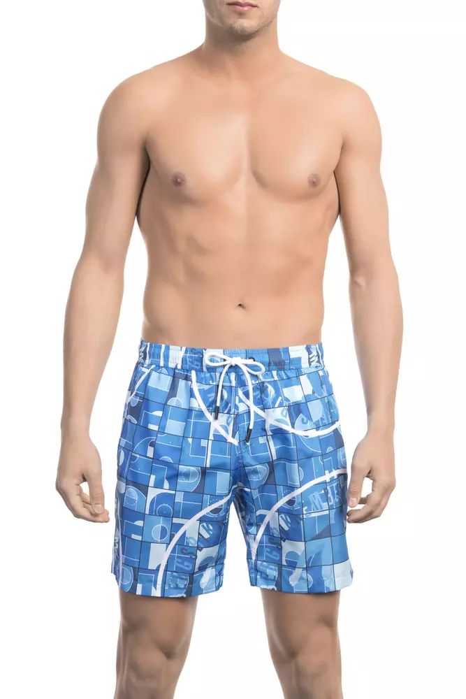 Bikkembergs Elegant Light Blue Swim Men's Shorts