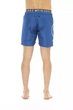 Bikkembergs Sleek Layered Swim Shorts - Elegant Men's Blue