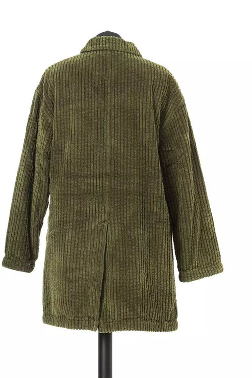 Jacob Cohen Elegant Wide Ribbed Cotton Jacket in Women's Green