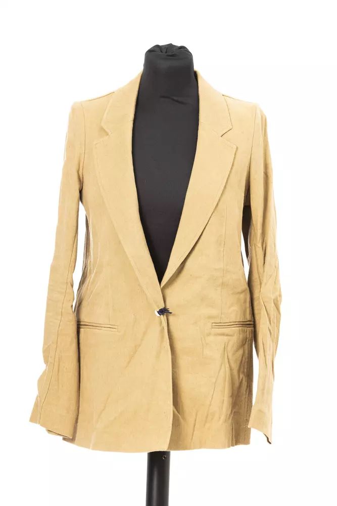Jacob Cohen Beige Cotton-Linen Blend Women's Jacket