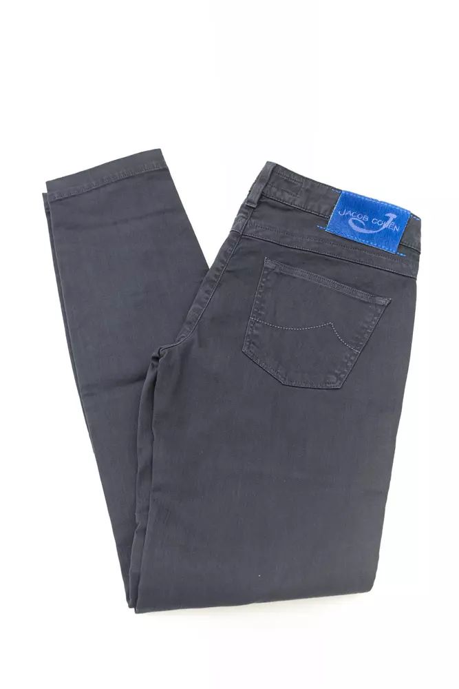 Jacob Cohen Elegant Slim-Fit Designer Jeans with Fringe Women's Detail