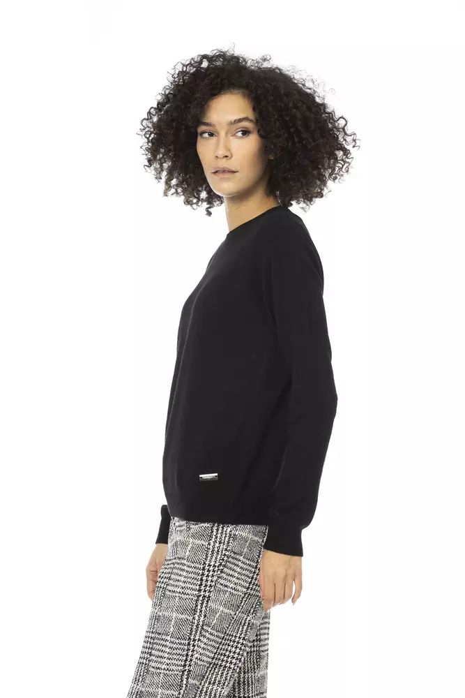 Baldinini Trend Chic Monogram Crewneck Wool-Blend Women's Sweater