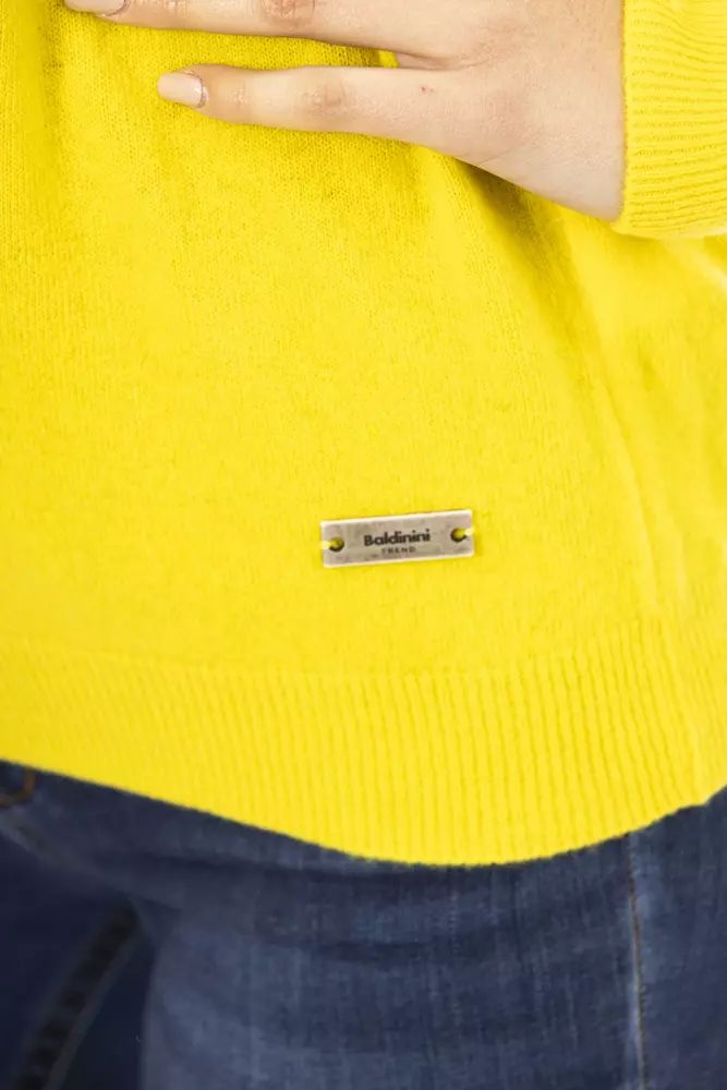 Baldinini Trend Chic Wool-Cashmere Crewneck Sweater in Women's Yellow