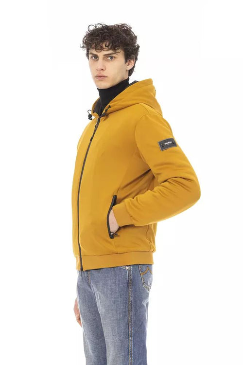 Baldinini Trend Elegant Yellow Short Hooded Men's Jacket