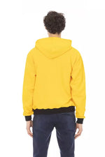 Baldinini Trend Sunshine Yellow Cotton Hoodie with Front Men's Logo