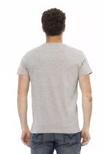 Trussardi Action Chic Gray Short Sleeve Round Neck Men's T-Shirt