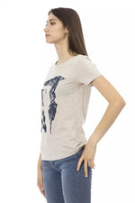 Trussardi Action Beige Cotton Tops &amp; Women's T-Shirt
