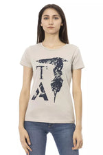 Trussardi Action Beige Cotton Tops &amp; Women's T-Shirt