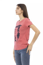 Trussardi Action Pink Cotton Tops &amp; Women's T-Shirt