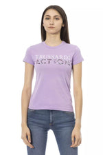 Trussardi Action Purple Cotton Tops &amp; Women's T-Shirt