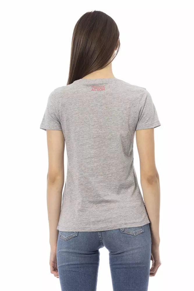 Trussardi Action Gray Cotton Tops &amp; Women's T-Shirt