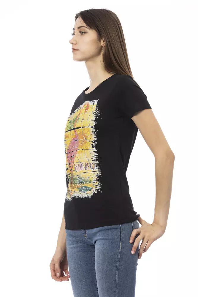 Trussardi Action Black Cotton Tops &amp; Women's T-Shirt