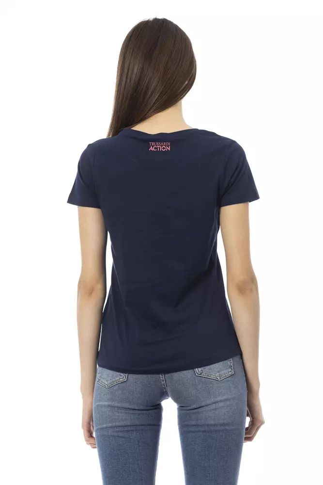 Trussardi Action Blue Cotton Tops &amp; Women's T-Shirt