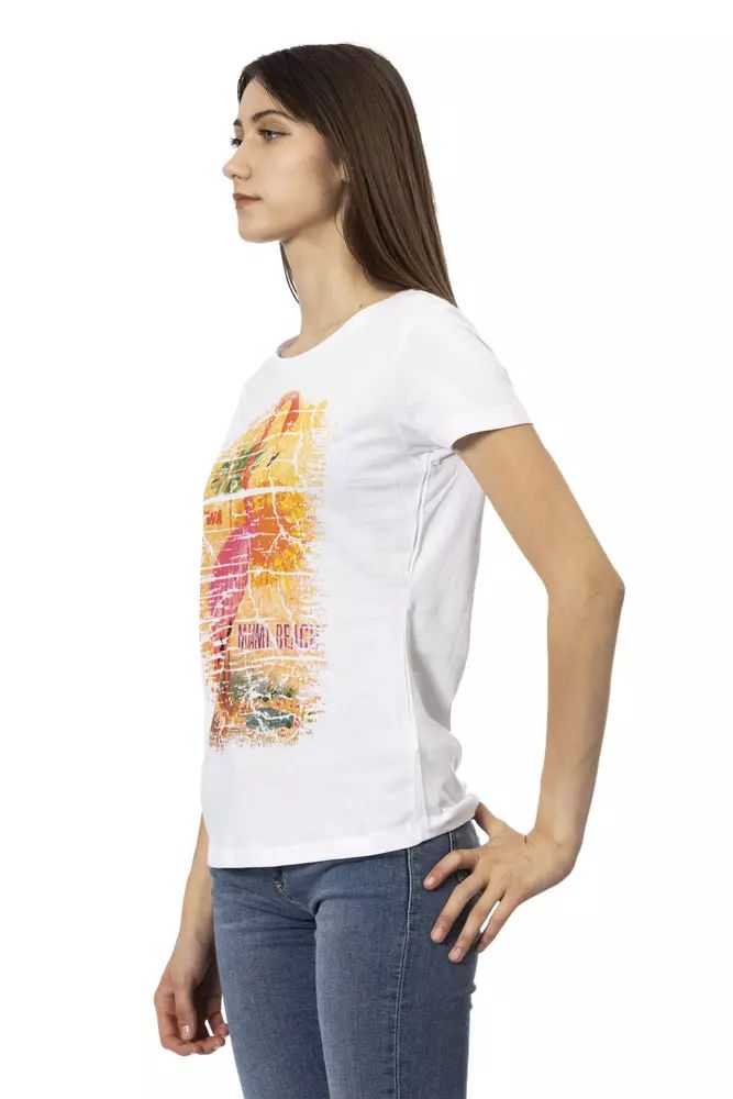Trussardi Action White Cotton Tops &amp; Women's T-Shirt