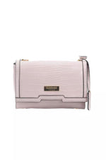 Baldinini Trend Chic Pink Shoulder Bag with Golden Women's Accents
