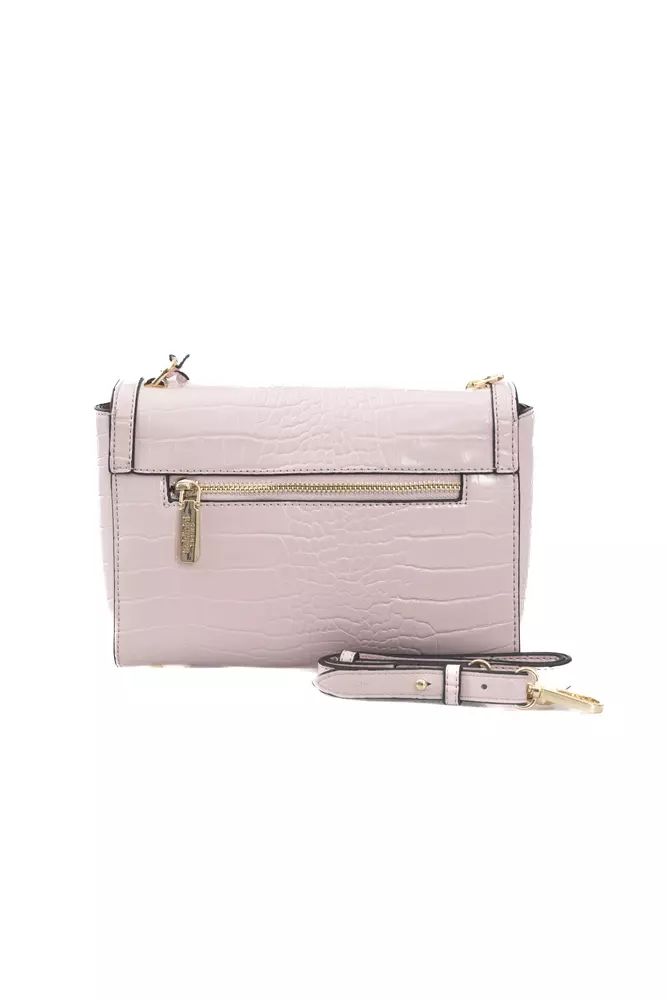Baldinini Trend Chic Pink Shoulder Bag with Golden Women's Accents
