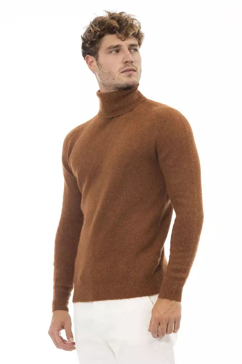 Alpha Studio Elegant Turtleneck Alpaca Blend Men's Sweater
