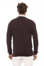 Alpha Studio Classic V-Neck Merino Wool Sweater - Sumptuous Men's Brown