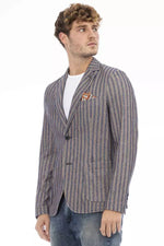 Distretto12 Classic Blue Fabric Men's Jacket