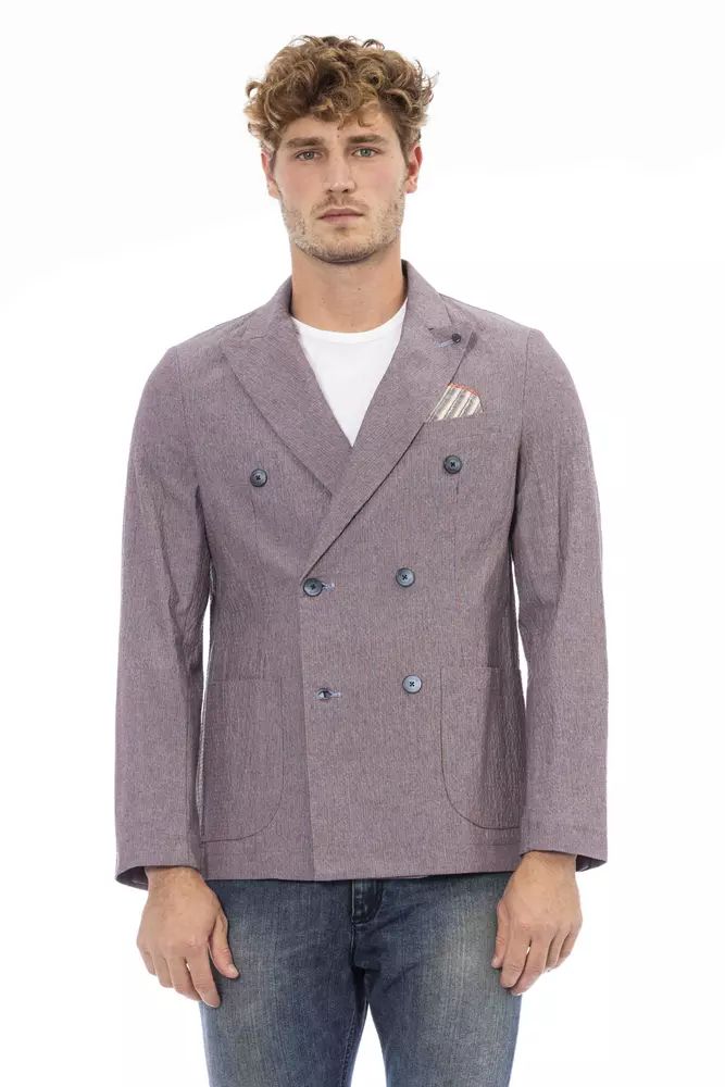 Distretto12 Elegant Purple Fabric Men's Jacket