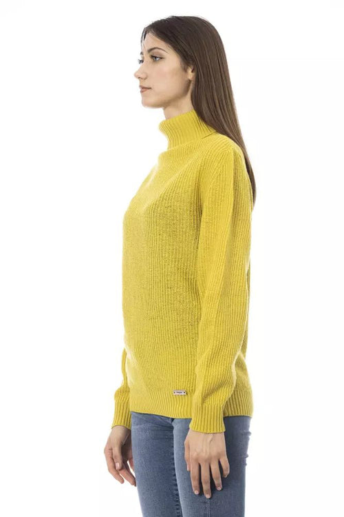 Baldinini Trend Elegant Yellow Turtleneck Women's Sweater