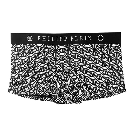 Philipp Plein Elegant Monochrome Boxers with Signature Men's Logo